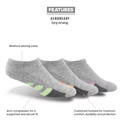 Adidas Women's Cushioned II 3-Pack No Show Sock 17 Adidas Women's Cushioned II 3-Pack No Show Sock -Adidas Clothing Shop 3652654 ALT