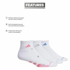 Women's adidas Cushioned Quarter Sock 3-Pack -Adidas Clothing Shop 4492084 ALT2