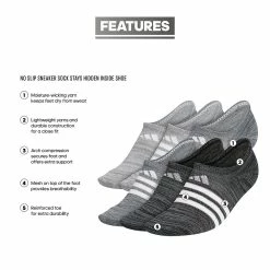 Women's adidas Superlite II Super No Show Sock 6-Pack -Adidas Clothing Shop 4507063 ALT2
