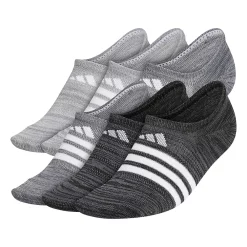 Women's adidas Superlite II Super No Show Sock 6-Pack -Adidas Clothing Shop 4507063 Black Gray