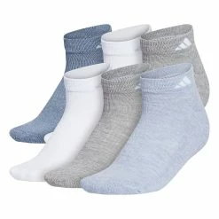 Women's adidas Athletic Low-Cut Sock 6-Pack -Adidas Clothing Shop 4507065 Heather Gray Washed