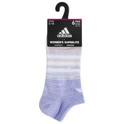 Women's adidas Superlite Badge Of Sport Stripe No-Show Sock 6-Pack -Adidas Clothing Shop 4507086 ALT