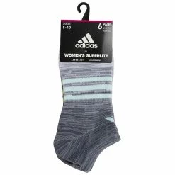 Women's adidas Superlite Badge Of Sport Stripe No-Show Sock 6-Pack -Adidas Clothing Shop 4507086 ALT8