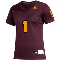 Women's adidas #1 Maroon Arizona State Sun Devils Replica Football Jersey -Adidas Clothing Shop 4614140 ALT2