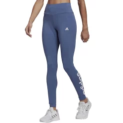 Women's adidas Essential Linear Logo High-Waisted Leggings -Adidas Clothing Shop 4627388 Crew Blue White