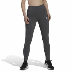 Women's adidas Essential Linear Logo High-Waisted Leggings -Adidas Clothing Shop 4627388 Dark Gray Heather