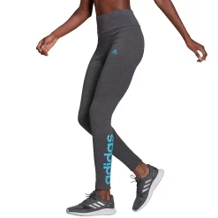 Women's adidas Essential Linear Logo High-Waisted Leggings -Adidas Clothing Shop 4627388 Dark Gray Sky Rush