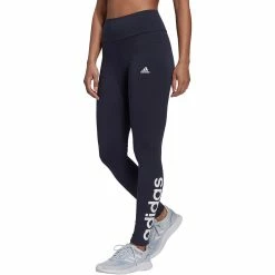 Women's adidas Essential Linear Logo High-Waisted Leggings -Adidas Clothing Shop 4627388 Legend Ink White