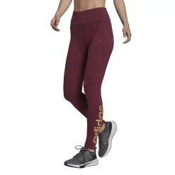 Women's adidas Essential Linear Logo High-Waisted Leggings -Adidas Clothing Shop 4627388 Victory Crimson Gold