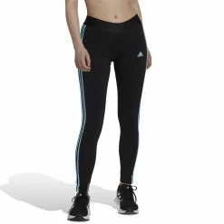 Women's adidas Essential 3-Stripe High-Waisted Leggings -Adidas Clothing Shop 4628536 Black Bliss Blue