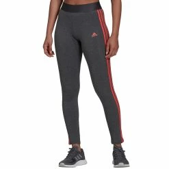 Women's adidas Essential 3-Stripe High-Waisted Leggings -Adidas Clothing Shop 4628536 Dark Gray Semi Turbo