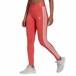 Women's adidas Essential 3-Stripe High-Waisted Leggings -Adidas Clothing Shop 4628536 Semi Turbo White