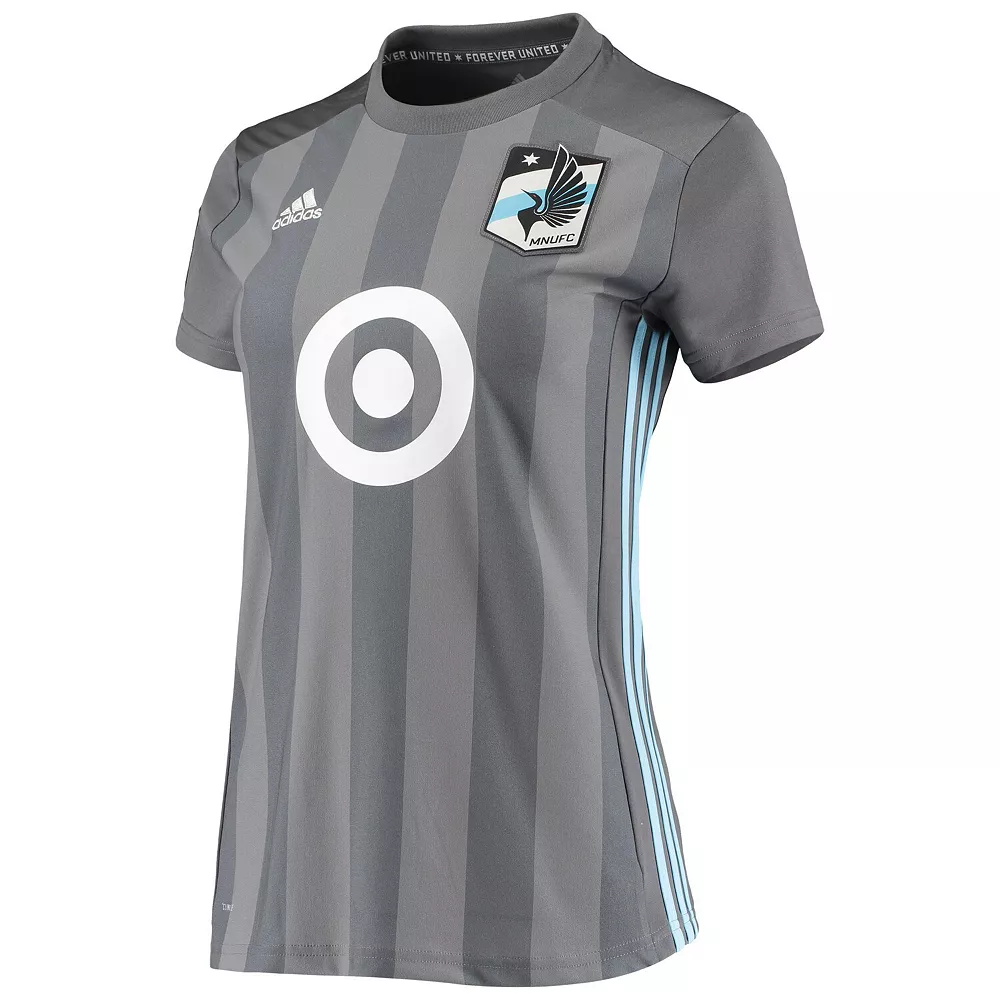 Women's adidas Gray Minnesota United FC 2018/19 Replica Primary Jersey 3 Women's adidas Gray Minnesota United FC 2018/19 Replica Primary Jersey - Image 3