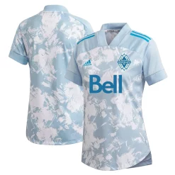 Adidas Clothing Shop 23 Women's adidas Light Blue Vancouver Whitecaps FC 2021 Primeblue Replica Jersey