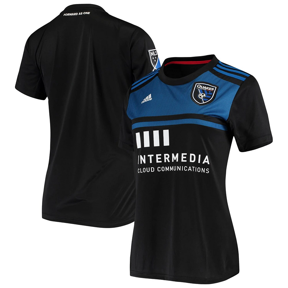 Women's adidas Black San Jose Earthquakes 2020 Replica Primary Jersey 2 Women's adidas Black San Jose Earthquakes 2020 Replica Primary Jersey - Image 2