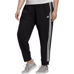 Plus Size adidas Essential 3-Stripe Relaxed Fit Workout Pants