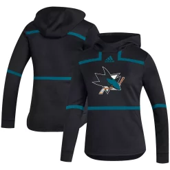 Women's adidas Black San Jose Sharks Under the Lights Pullover Hoodie