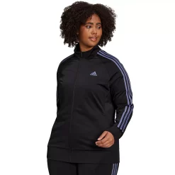 Women's adidas Essential Tricot Track Jacket -Adidas Clothing Shop 4935273 Black Orbit Violet