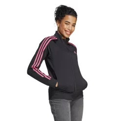 Women's adidas Essential Tricot Track Jacket -Adidas Clothing Shop 4935273 Black Pulse Magenta