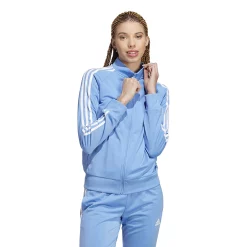Women's adidas Essential Tricot Track Jacket -Adidas Clothing Shop 4935273 Blue Fusion White