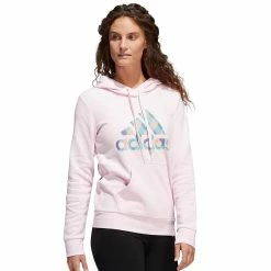 Women's adidas Essentials Logo Fleece Hoodie 14 Women's adidas Essentials Logo Fleece Hoodie -Adidas Clothing Shop 4975137 Clear Pink