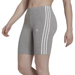 Women's adidas 3-Stripes 9-in. Bike Shorts -Adidas Clothing Shop 4982077 Medium Gray Heather