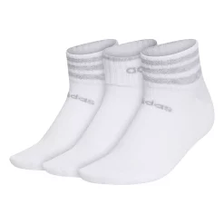 Women's adidas 3-Stripe Low Cut 3-Pack Socks -Adidas Clothing Shop 4986454 White Gray