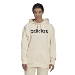 Women's adidas Essentials Oversized Fleece Hoodie -Adidas Clothing Shop 5010266 Ecru Tint