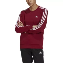 Women's adidas Essentials 3-Stripes Fleece Sweatshirt 28 Women's adidas Essentials 3-Stripes Fleece Sweatshirt -Adidas Clothing Shop 5011194 ALT5