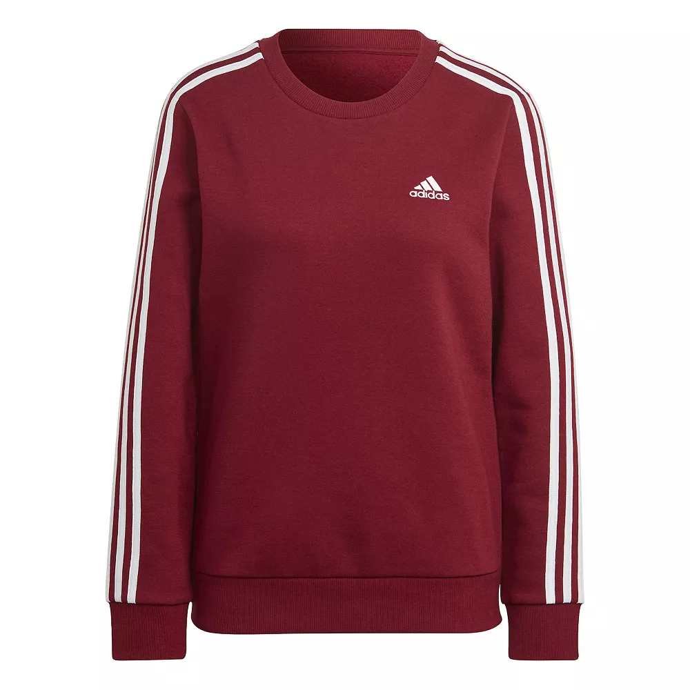 Women's adidas Essentials 3-Stripes Fleece Sweatshirt 15 Women's adidas Essentials 3-Stripes Fleece Sweatshirt - Image 15