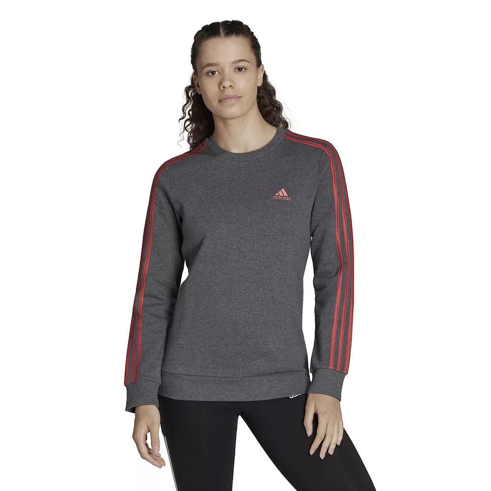 Women's adidas Essentials 3-Stripes Fleece Sweatshirt 5 Women's adidas Essentials 3-Stripes Fleece Sweatshirt - Image 5