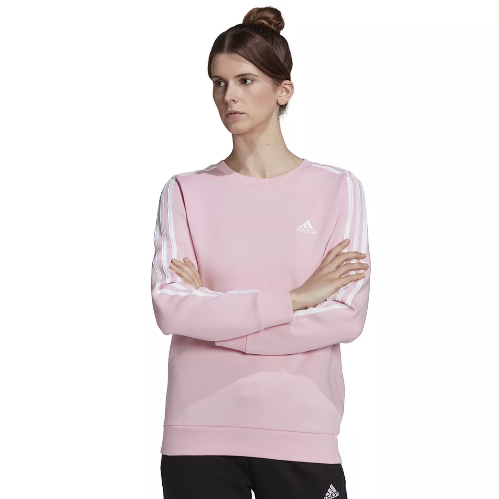 Women's adidas Essentials 3-Stripes Fleece Sweatshirt 6 Women's adidas Essentials 3-Stripes Fleece Sweatshirt - Image 6