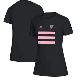 Women's adidas Black Inter Miami CF Three Stripe Life Pitch AEROREADY T-Shirt