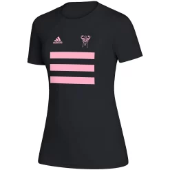 Women's adidas Black Inter Miami CF Three Stripe Life Pitch AEROREADY T-Shirt 5 Women's adidas Black Inter Miami CF Three Stripe Life Pitch AEROREADY T-Shirt -Adidas Clothing Shop 5021895 ALT2