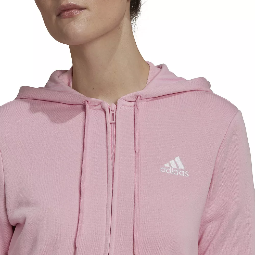 Women's adidas Essentials Logo Full-Zip Hoodie 3 Women's adidas Essentials Logo Full-Zip Hoodie - Image 3