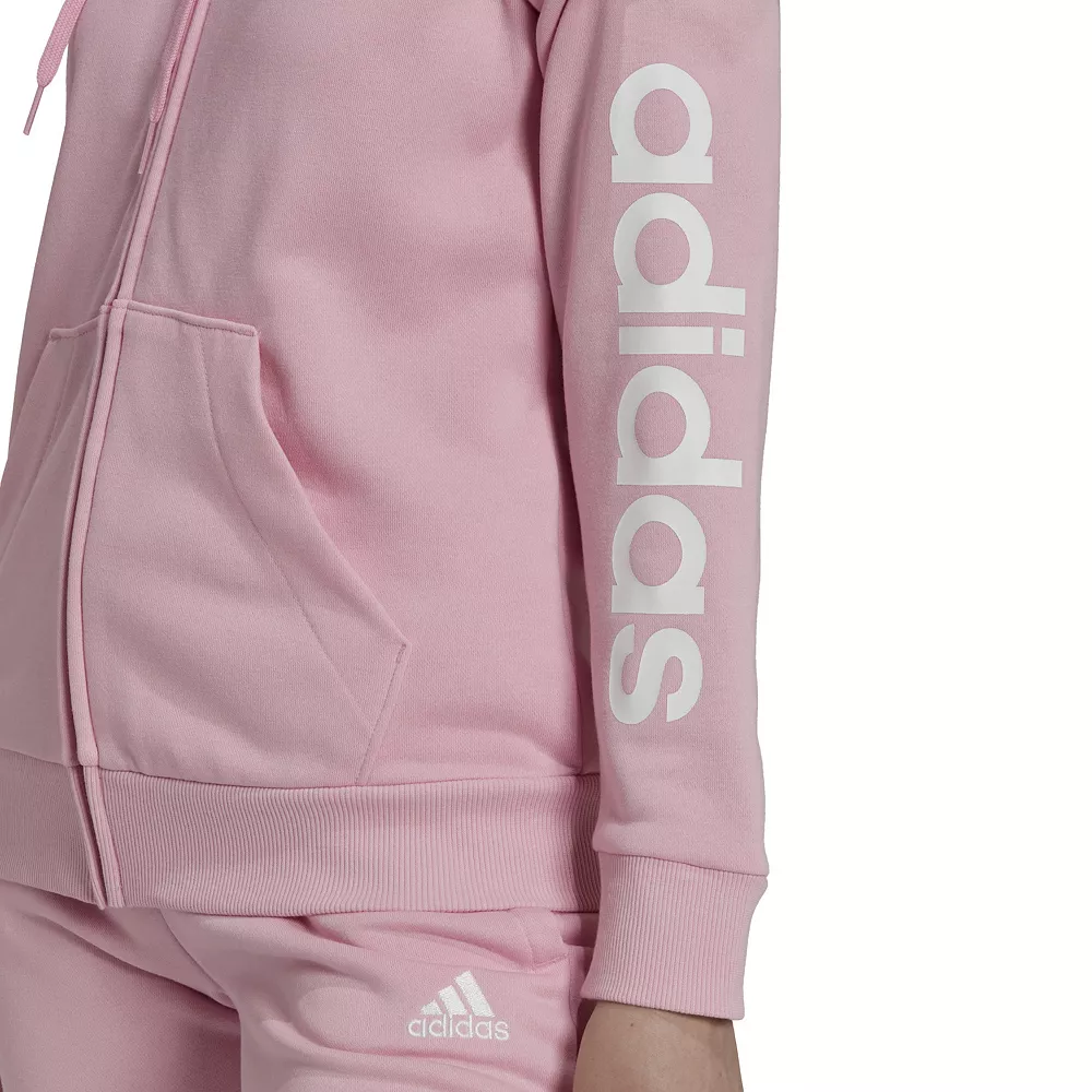 Women's adidas Essentials Logo Full-Zip Hoodie 4 Women's adidas Essentials Logo Full-Zip Hoodie - Image 4