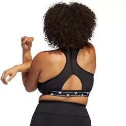 Plus Size adidas Powerreact Training Medium-Support Sports Bra -Adidas Clothing Shop 5127659 ALT