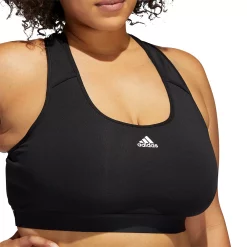 Plus Size adidas Powerreact Training Medium-Support Sports Bra -Adidas Clothing Shop 5127659 ALT2