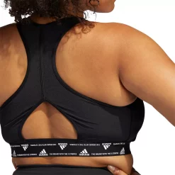 Plus Size adidas Powerreact Training Medium-Support Sports Bra -Adidas Clothing Shop 5127659 ALT3