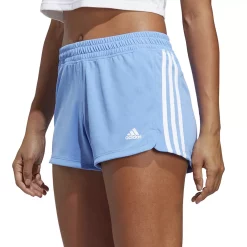 Women's adidas Pacer 3-Stripes Slim Fit Knit Shorts -Adidas Clothing Shop 5127906 Blue Fusion