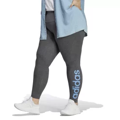 Plus Size adidas Essential 3-Stripe Leggings -Adidas Clothing Shop 5199326 Dark Gray Blue