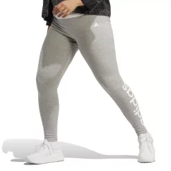 Plus Size adidas Essential 3-Stripe Leggings -Adidas Clothing Shop 5199326 Medium Gray Heather