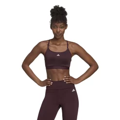 Adidas Aeroreact Training Light-Support Padded Sports Bra -Adidas Clothing Shop 5200409 Shadow Maroon
