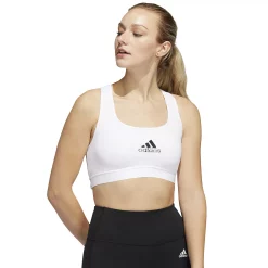 Adidas Powerreact Training Medium-Support Sports Bra -Adidas Clothing Shop 5200412 White