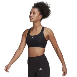 Adidas Powerreact Training Medium-Support Padded Sports Bra -Adidas Clothing Shop 5200416 Black