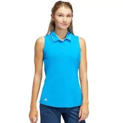 Women's adidas Ultimate365 Sleeveless Golf Polo -Adidas Clothing Shop 5218384 Blue Rush