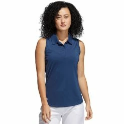 Women's adidas Ultimate365 Sleeveless Golf Polo -Adidas Clothing Shop 5218384 Crew Navy