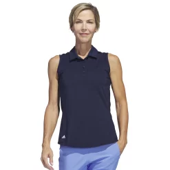 Women's adidas Ultimate365 Sleeveless Golf Polo -Adidas Clothing Shop 5218384 Navy