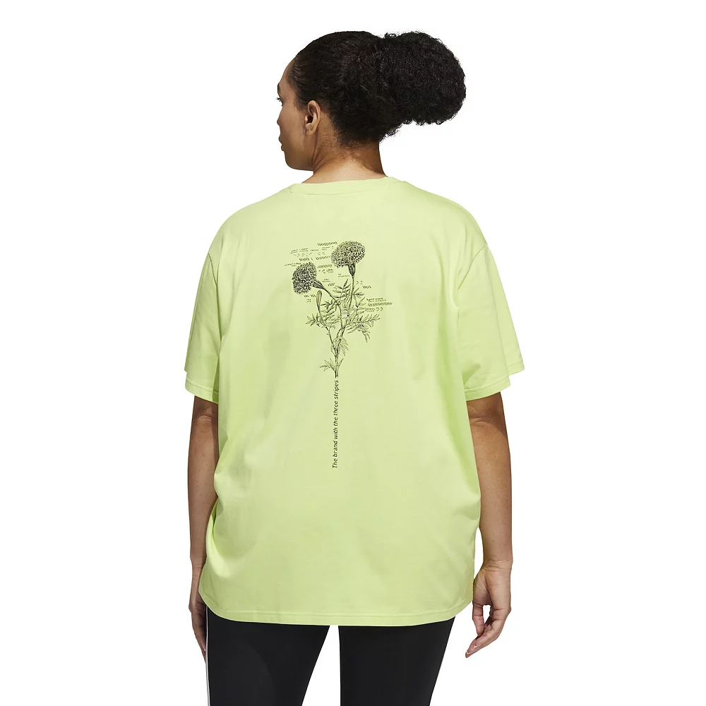 Plus Size adidas Floral International Women's Day Pocket Tee 3 Plus Size adidas Floral International Women's Day Pocket Tee - Image 3