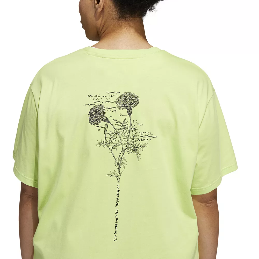 Plus Size adidas Floral International Women's Day Pocket Tee 5 Plus Size adidas Floral International Women's Day Pocket Tee - Image 5